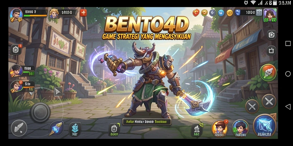 Screenshot BENTO4D menampilkan aksi seru dalam gameplay strategis.