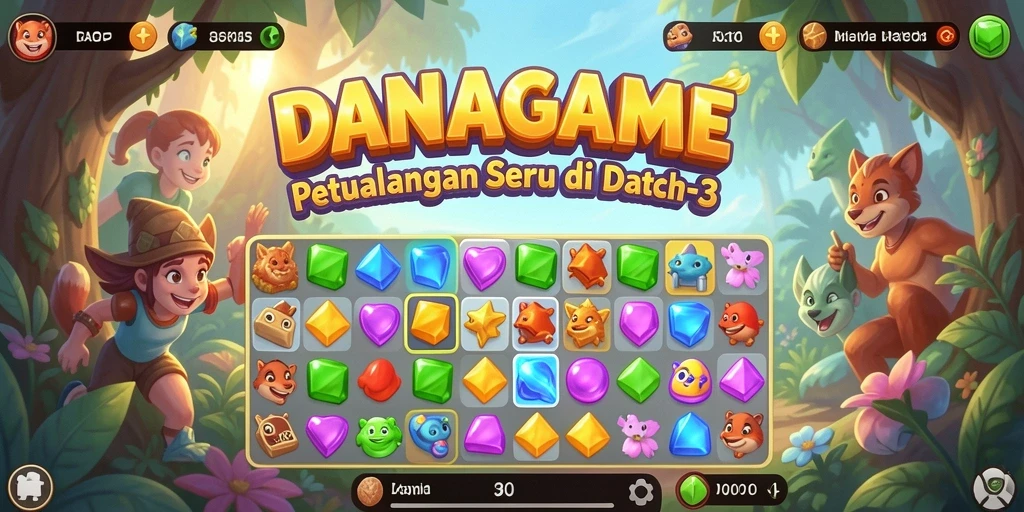 Tampilan aksi seru dalam gameplay DANAGAME yang menantang.