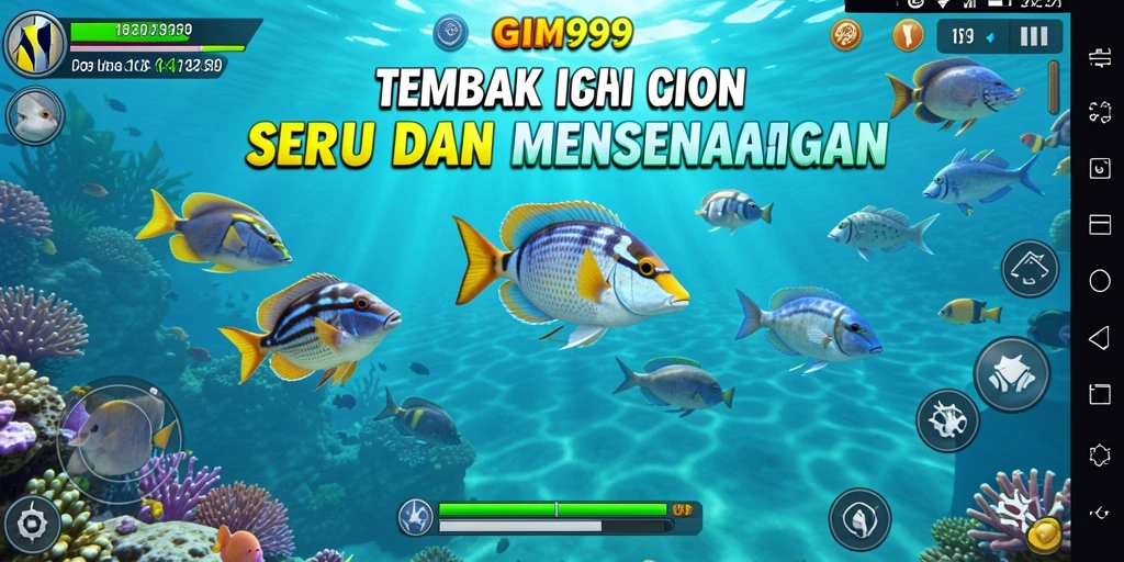 Tampilan gameplay seru saat menembak ikan di GIM999.