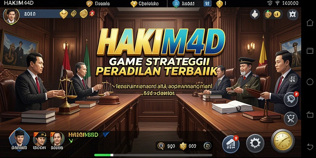 Tampilan gameplay HAKIM4D yang mendebarkan dengan sidang yang penuh ketegangan.