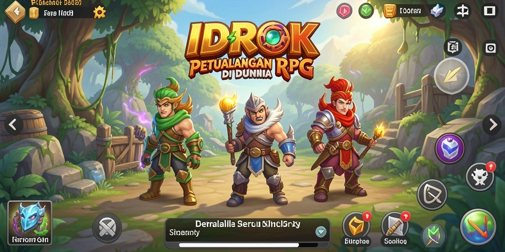 Tampilan dinamis gameplay di dunia RPG IDROK