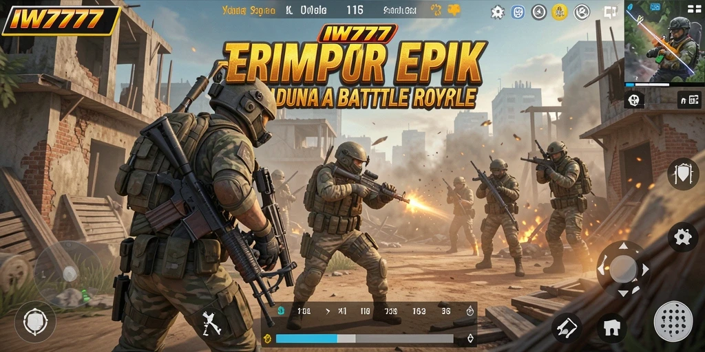 Tampilan gameplay IW777 dengan suasana pertempuran yang mendebarkan.