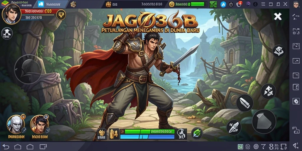 Gameplay JAGO368 menampilkan petualangan epik di dunia terbuka.