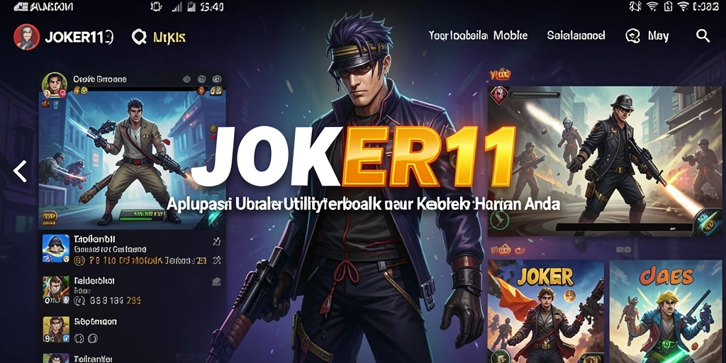 Screenshot utama JOKER11 menampilkan antarmuka aplikasi dengan fitur-fitur utility.