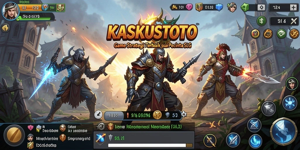 Tangkapan layar menampilkan momen epik dalam gameplay SLG.