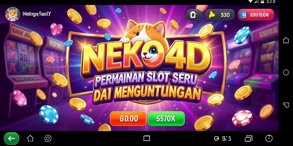 Tampilan gameplay NEKO4D dengan beragam slot menarik dan fitur bonus.