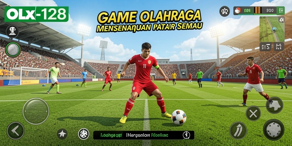 Tampilan gameplay OLX128 dengan aksi olahraga yang seru dan mendebarkan.
