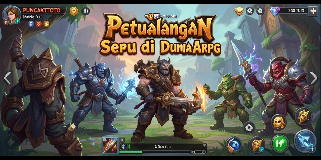 Tangkapan layar menampilkan aksi seru dalam permainan ARPG PUNCAKTOTO.